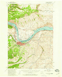 1957 Map of The Dalles, OR — High-Res | Pastmaps